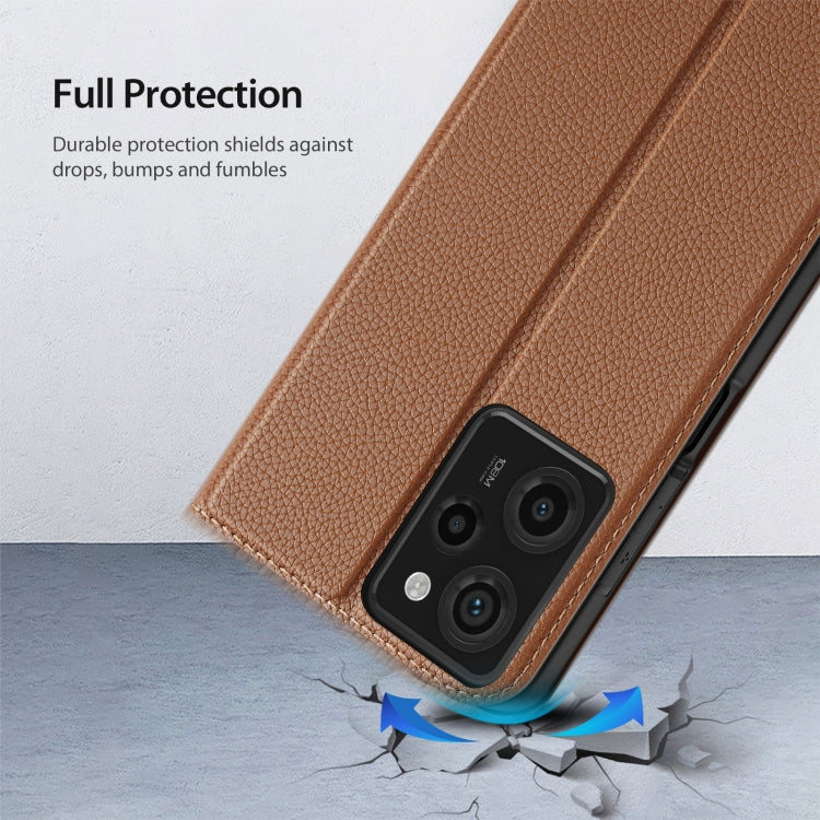 For Xiaomi Redmi Note 12 Pro 5G Global / Poco X5 Pro 5G DUX DUCIS Skin X2 Series Horizontal Flip Leather Phone Case