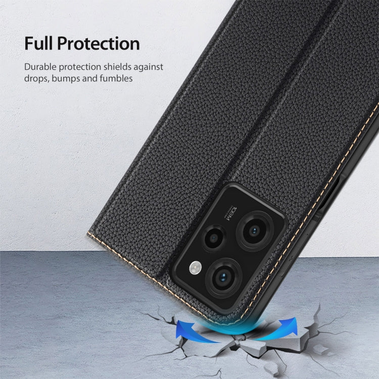 For Xiaomi Redmi Note 12 Pro 5G Global / Poco X5 Pro 5G DUX DUCIS Skin X2 Series Horizontal Flip Leather Phone Case