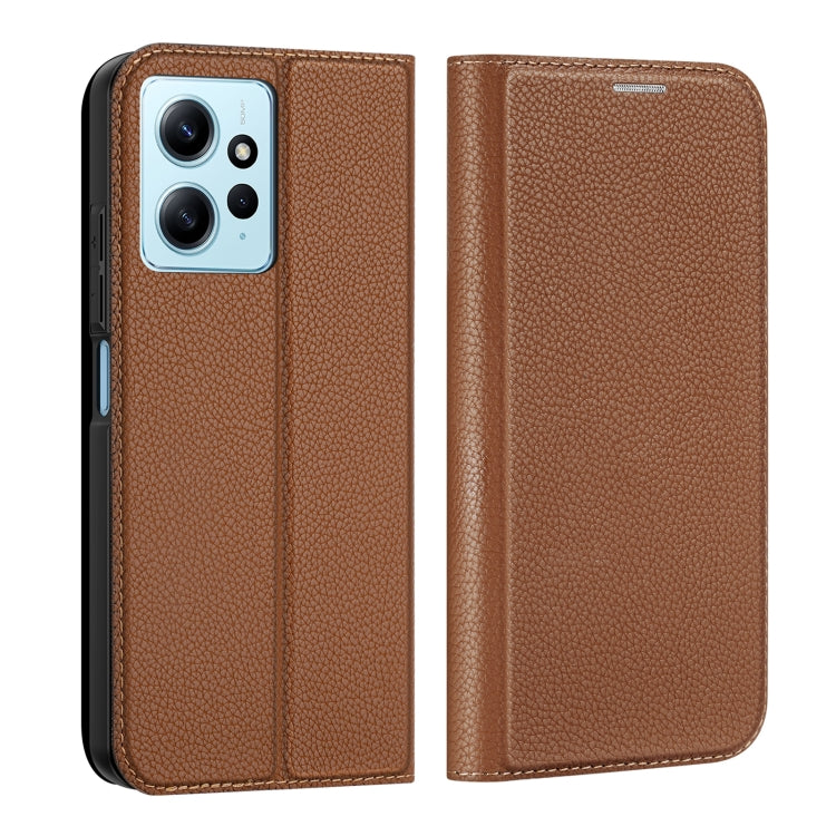 For Xiaomi Redmi Note 12 4G Global DUX DUCIS Skin X2 Series Horizontal Flip Leather Phone Case