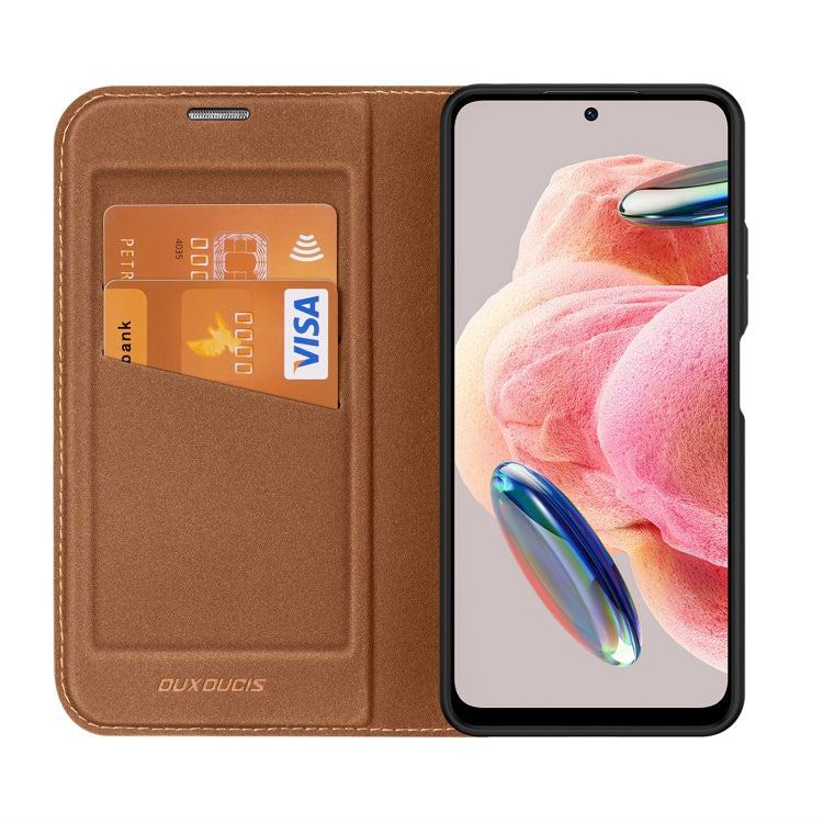 For Xiaomi Redmi Note 12 4G Global DUX DUCIS Skin X2 Series Horizontal Flip Leather Phone Case
