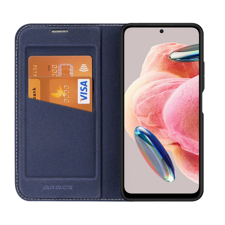For Xiaomi Redmi Note 12 4G Global DUX DUCIS Skin X2 Series Horizontal Flip Leather Phone Case