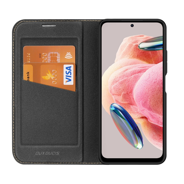 For Xiaomi Redmi Note 12 4G Global DUX DUCIS Skin X2 Series Horizontal Flip Leather Phone Case