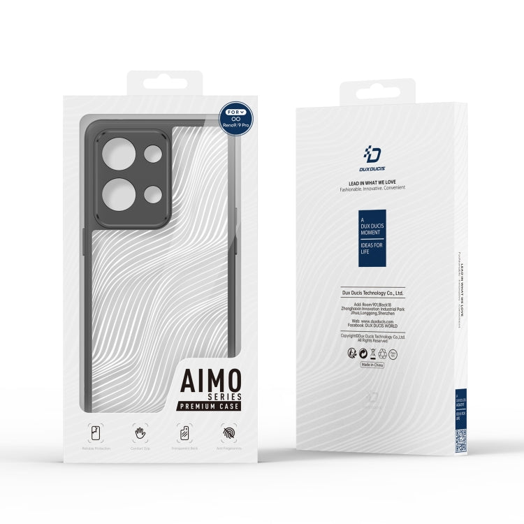 For OPPO Reno9 / Reno9 Pro DUX DUCIS Aimo Series TPU + PC Frosted Feel Phone Case(Black)