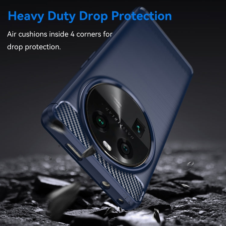 For OPPO Find X6 5G Brushed Texture Carbon Fiber TPU Phone Case