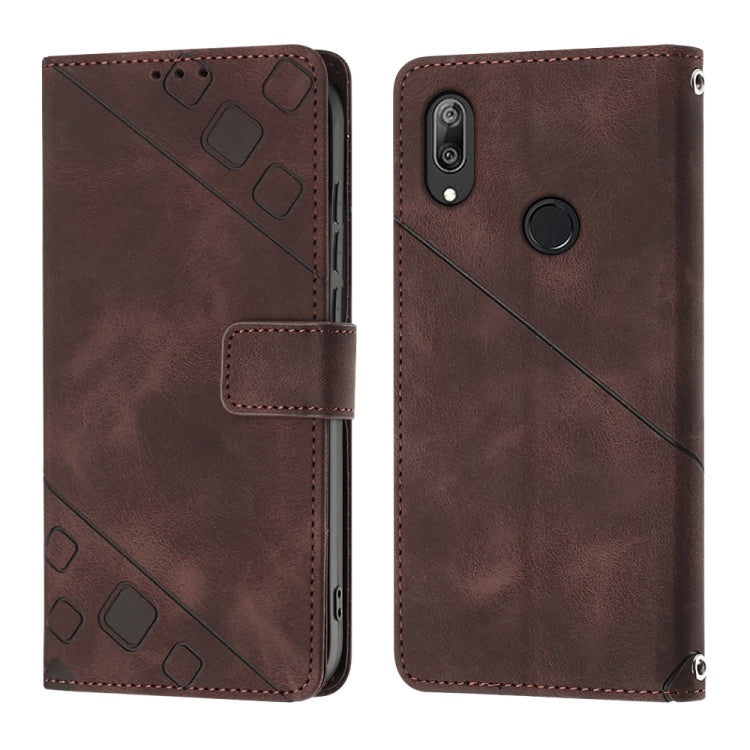 For Honor 10 Lite / Huawei P smart 2019 Skin-feel Embossed Leather Phone Case