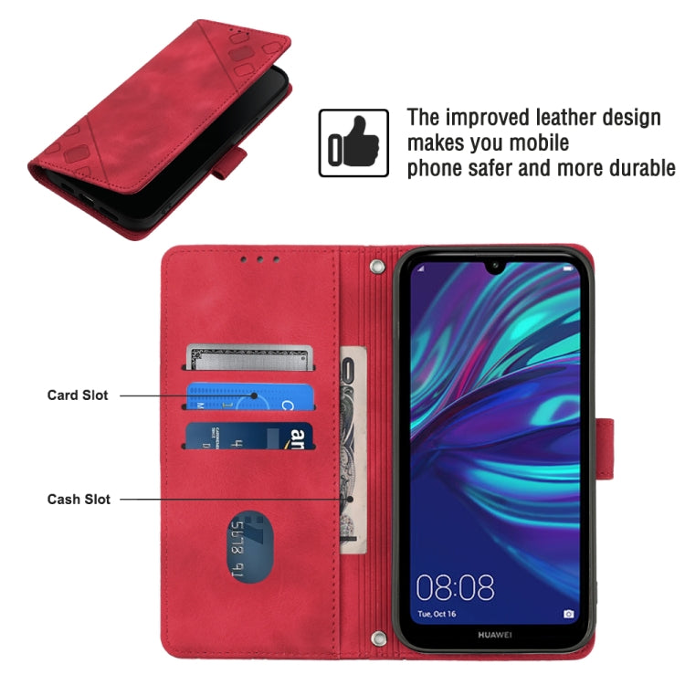 For Honor 10 Lite / Huawei P smart 2019 Skin-feel Embossed Leather Phone Case