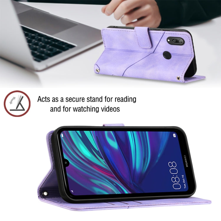 For Honor 10 Lite / Huawei P smart 2019 Skin-feel Embossed Leather Phone Case