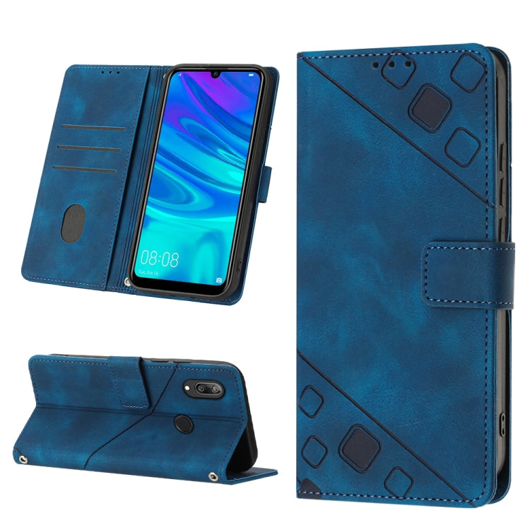 For Honor 10X Lite Skin-feel Embossed Leather Phone Case