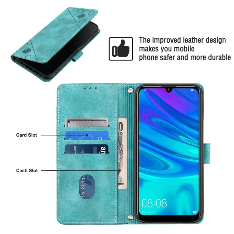 For Honor 10X Lite Skin-feel Embossed Leather Phone Case