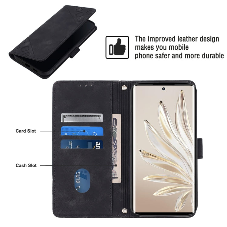 For Honor 70 Skin-feel Embossed Leather Phone Case