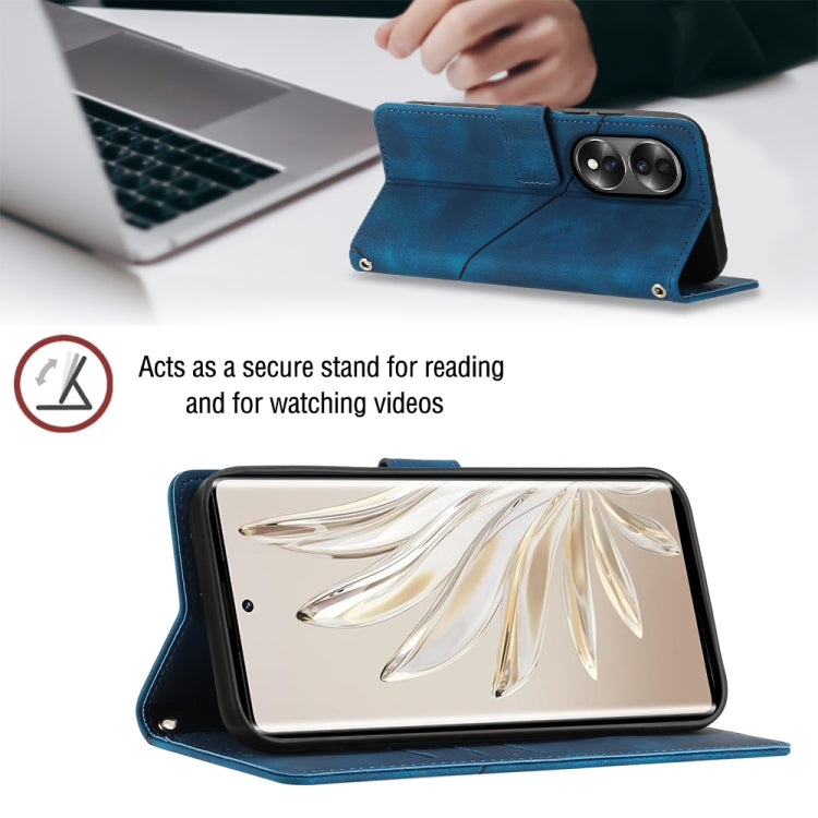 For Honor 70 Skin-feel Embossed Leather Phone Case