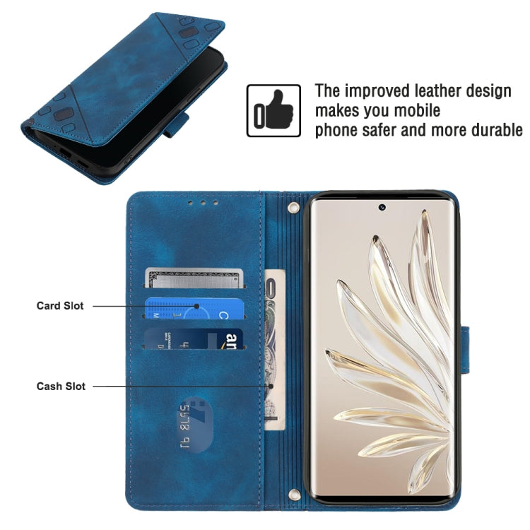 For Honor 70 Skin-feel Embossed Leather Phone Case