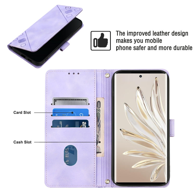 For Honor 70 Skin-feel Embossed Leather Phone Case