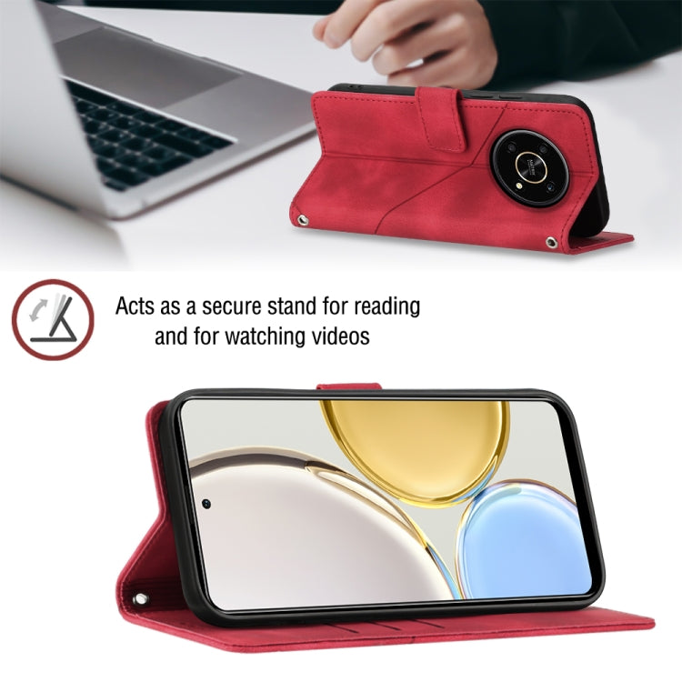 For Honor Magic4 Lite/X30/X9 4G/5G/X40 GT Skin-feel Embossed Leather Phone Case