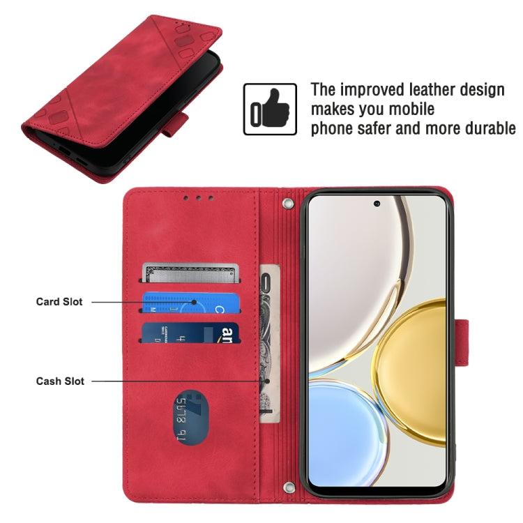 For Honor Magic4 Lite/X30/X9 4G/5G/X40 GT Skin-feel Embossed Leather Phone Case