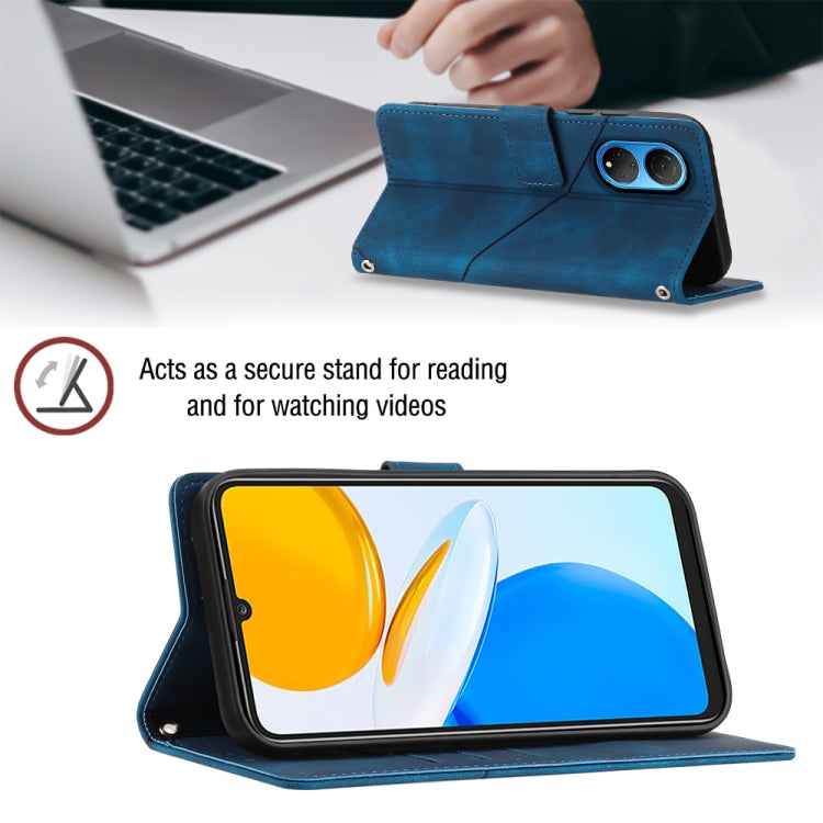 For Honor X7 4G/Play 30 Plus Skin-feel Embossed Leather Phone Case