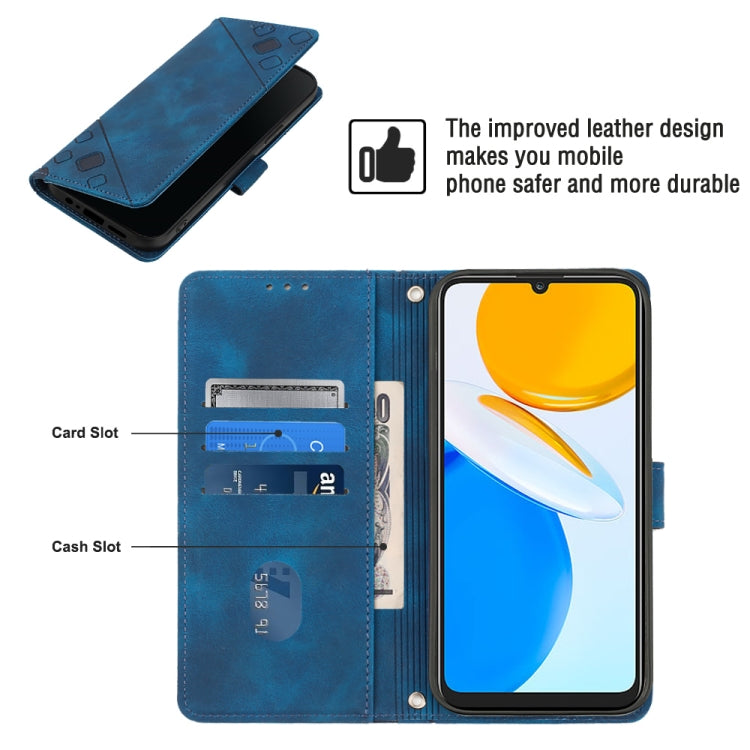 For Honor X7 4G/Play 30 Plus Skin-feel Embossed Leather Phone Case