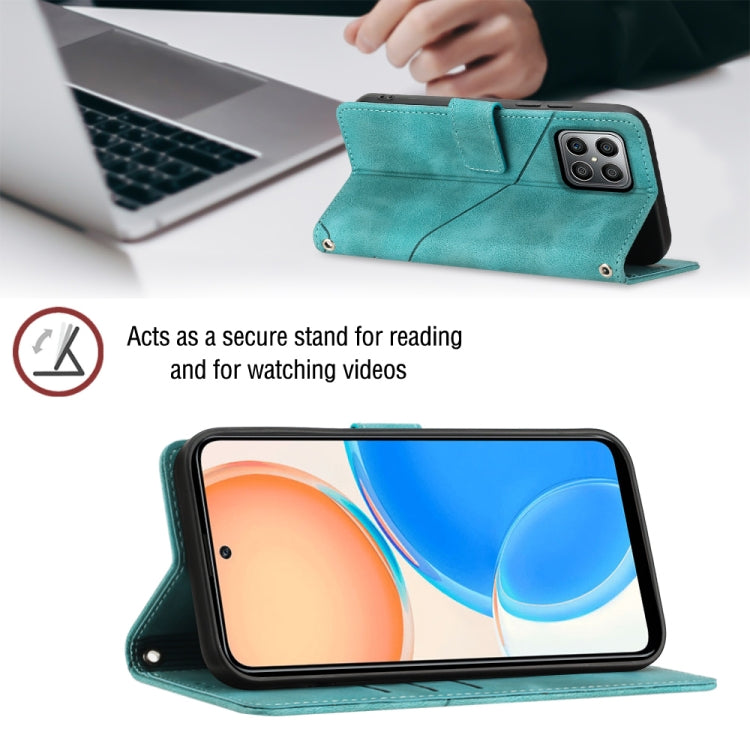 For Honor X8 4G Skin-feel Embossed Leather Phone Case