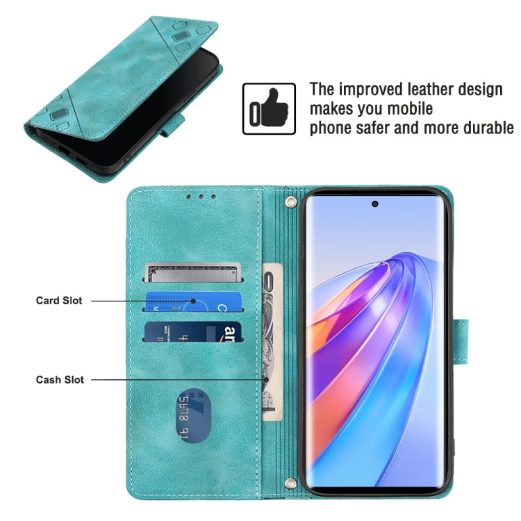 For Honor X9a 5G/Magic5 Lite Skin-feel Embossed Leather Phone Case