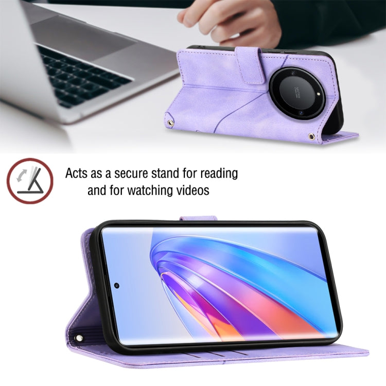 For Honor X9a 5G/Magic5 Lite Skin-feel Embossed Leather Phone Case