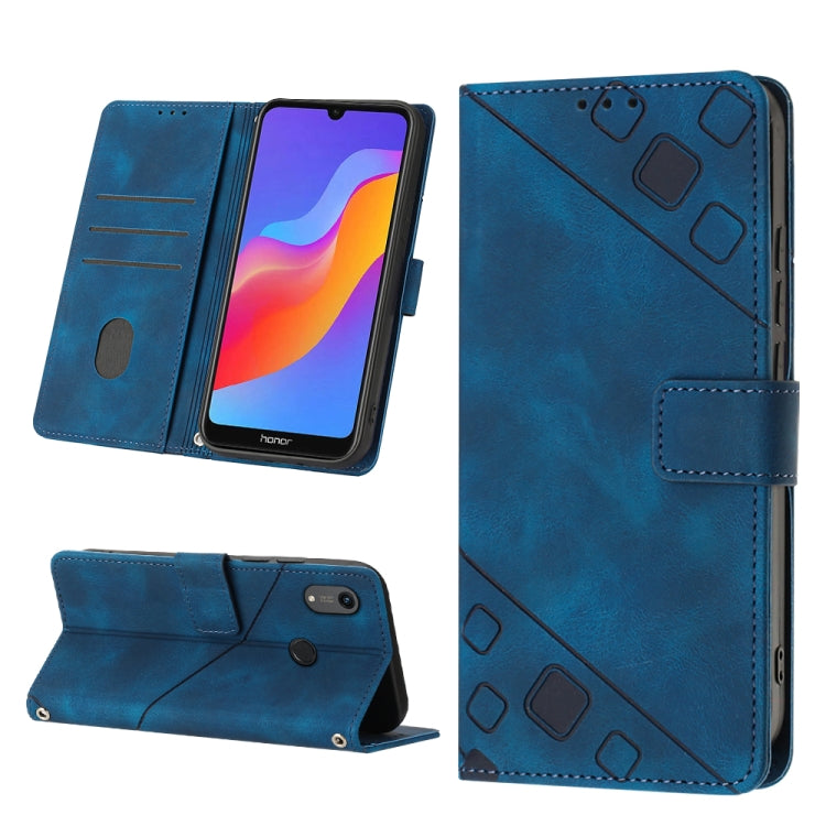 Skin-feel Embossed Leather Phone Case For Honor 8A/Y6 Pro 2019/Play 8A/8A Pro/8A 2020/8A Prime/Huawei Enjoy 9e/Huawei Y6 2019/Y6s 2019