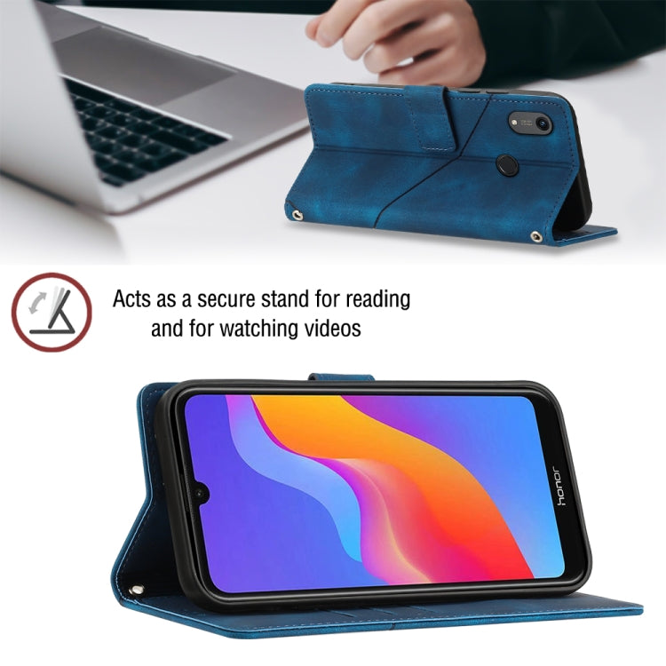 Skin-feel Embossed Leather Phone Case For Honor 8A/Y6 Pro 2019/Play 8A/8A Pro/8A 2020/8A Prime/Huawei Enjoy 9e/Huawei Y6 2019/Y6s 2019