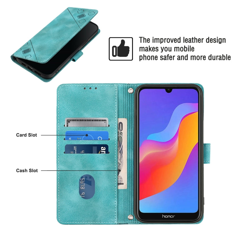Skin-feel Embossed Leather Phone Case For Honor 8A/Y6 Pro 2019/Play 8A/8A Pro/8A 2020/8A Prime/Huawei Enjoy 9e/Huawei Y6 2019/Y6s 2019