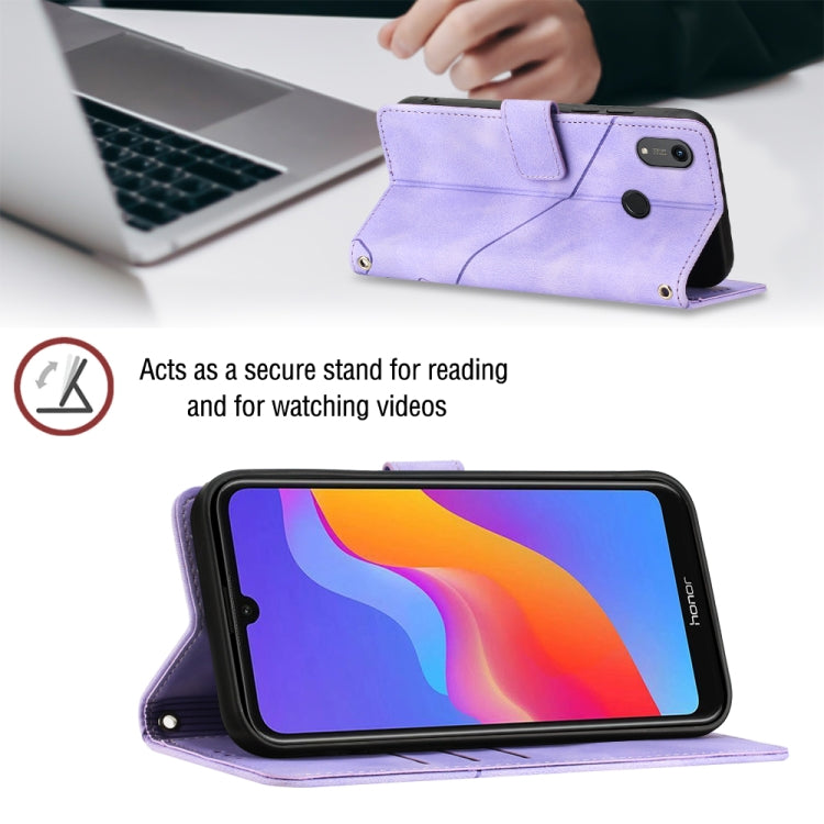 Skin-feel Embossed Leather Phone Case For Honor 8A/Y6 Pro 2019/Play 8A/8A Pro/8A 2020/8A Prime/Huawei Enjoy 9e/Huawei Y6 2019/Y6s 2019