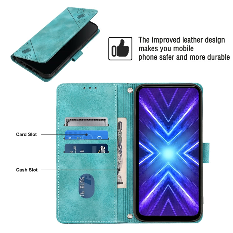 Skin-feel Embossed Leather Phone Case For Honor 9X Global/Huawei P Smart Z/Y9 Prime 2019/Enjoy 10 Plus