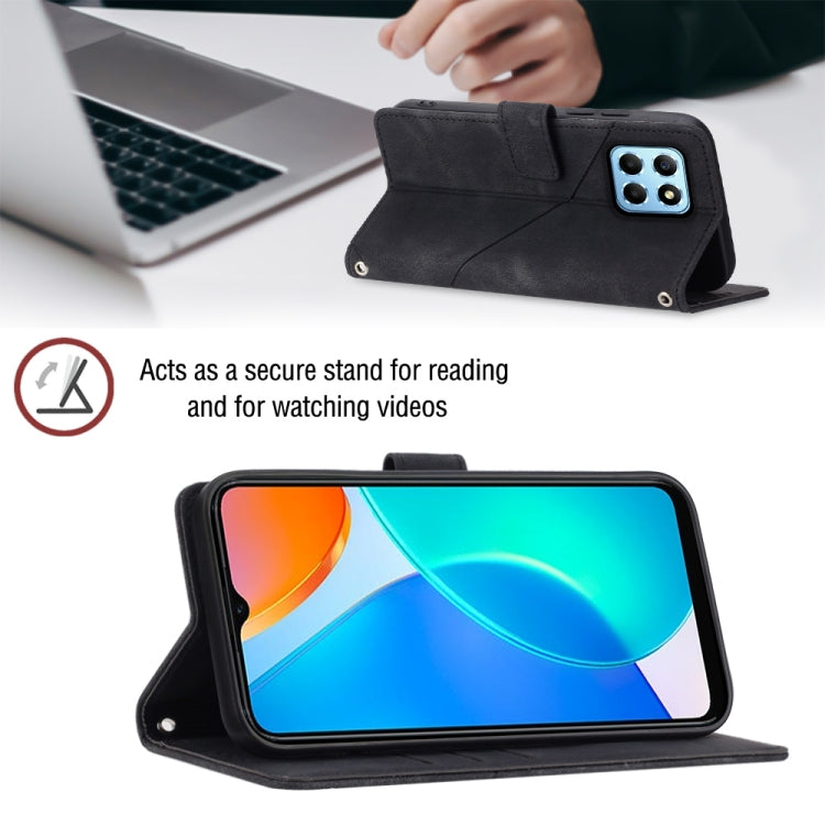 For Honor X6 / X8 5G Skin-feel Embossed Leather Phone Case