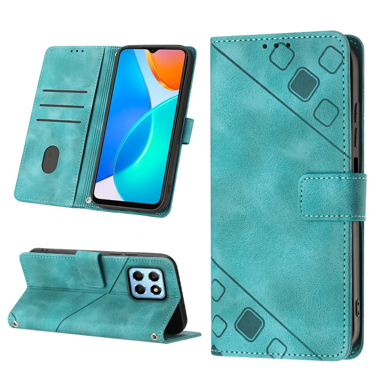 For Honor X6 / X8 5G Skin-feel Embossed Leather Phone Case