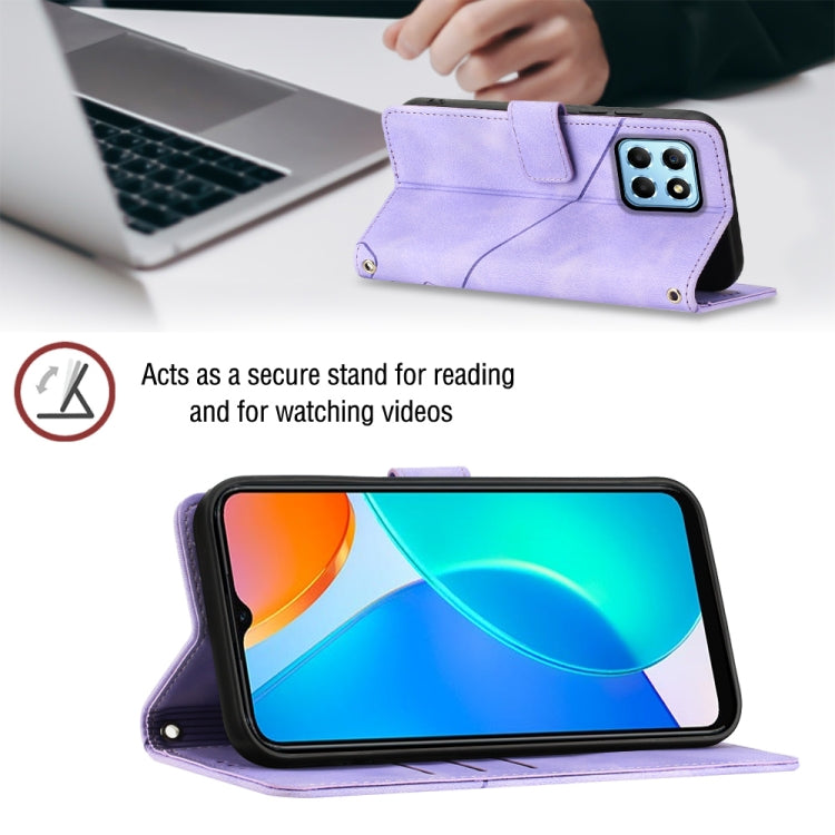 For Honor X6 / X8 5G Skin-feel Embossed Leather Phone Case