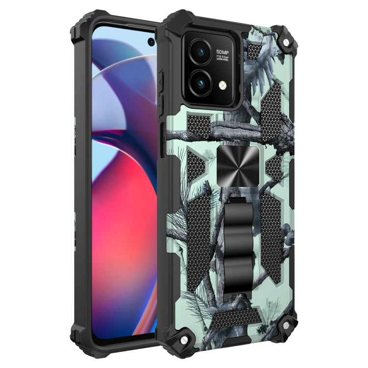 For Motorola Moto G Stylus 5G 2023 Camouflage Armor Kickstand TPU + PC Magnetic Phone Case