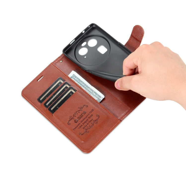 For OPPO Find X6 AZNS Sheepskin Texture Flip Leather Phone Case