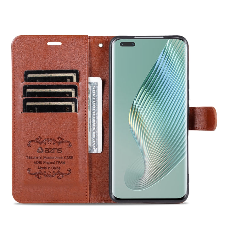 For Honor Magic5 AZNS Sheepskin Texture Flip Leather Phone Case