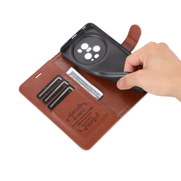 For Honor Magic5 AZNS Sheepskin Texture Flip Leather Phone Case