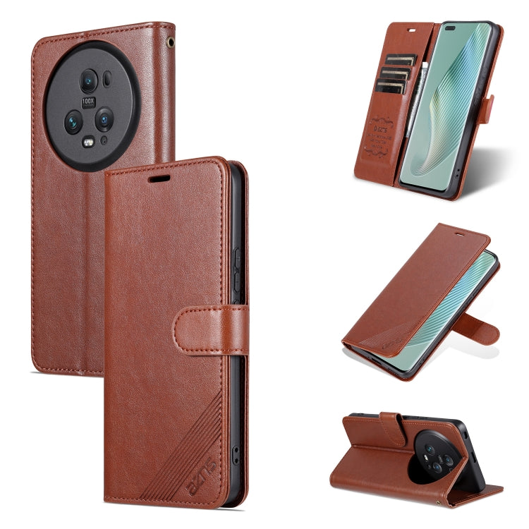 For Honor Magic5 Pro AZNS Sheepskin Texture Flip Leather Phone Case