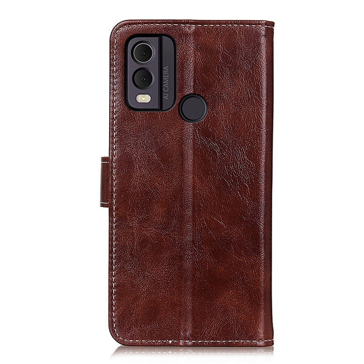 For Nokia C22 4G Retro Crazy Horse Texture Leather Phone Case