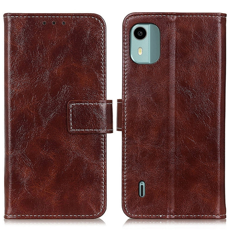 For Nokia C12 4G Retro Crazy Horse Texture Leather Phone Case