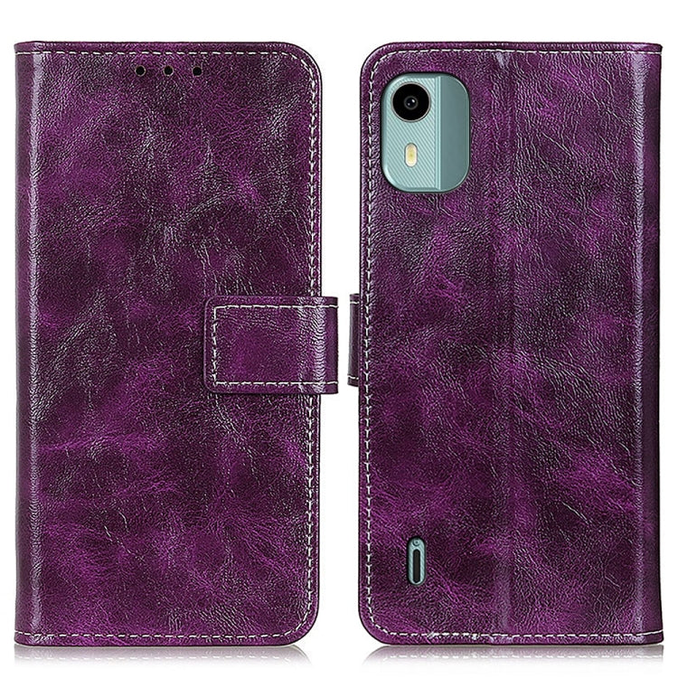 For Nokia C12 4G Retro Crazy Horse Texture Leather Phone Case