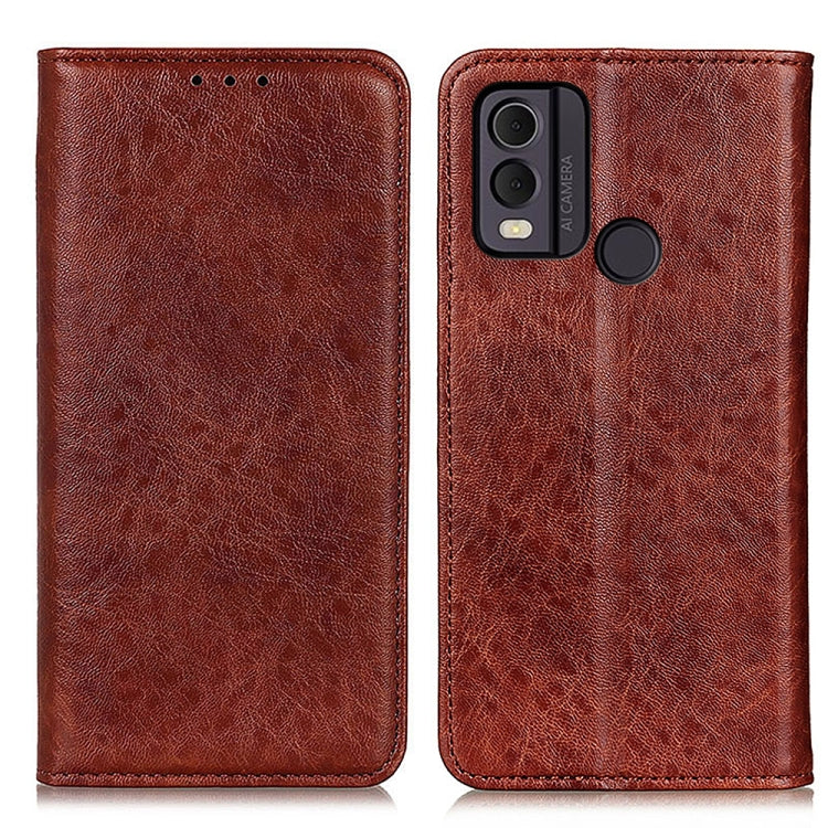 For Nokia C22 4G Magnetic Crazy Horse Texture Leather Phone Case