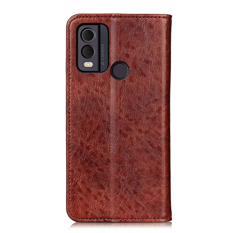 For Nokia C22 4G Magnetic Crazy Horse Texture Leather Phone Case
