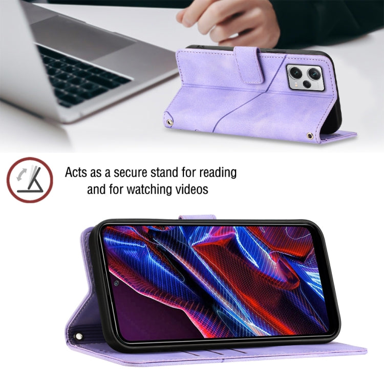 Skin-feel Embossed Leather Phone Case For Xiaomi Poco X5 5G/Redmi Note 12 China/Redmi Note 12 Global