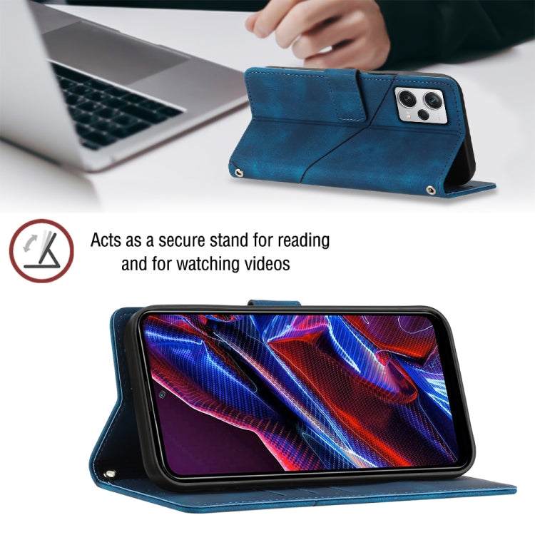 Skin-feel Embossed Leather Phone Case For Xiaomi Poco X5 5G/Redmi Note 12 China/Redmi Note 12 Global