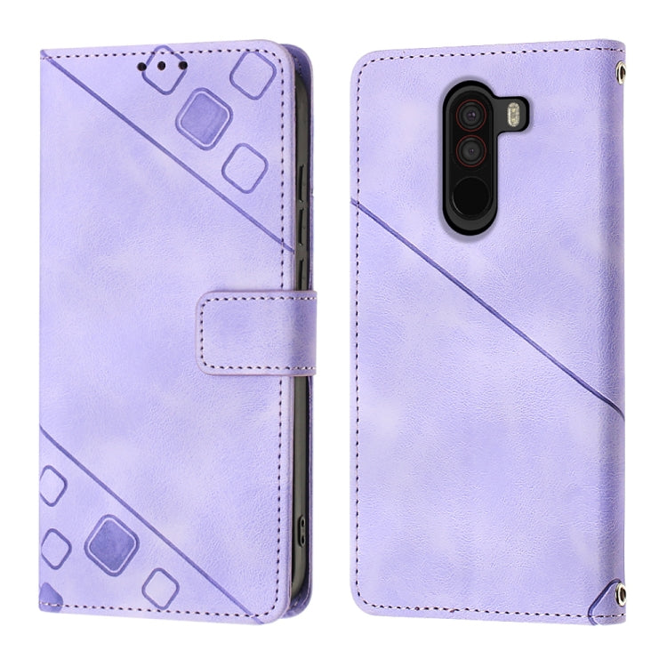 For Xiaomi Pocophone F1 Skin-feel Embossed Leather Phone Case