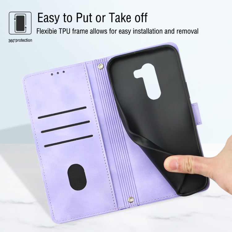 For Xiaomi Pocophone F1 Skin-feel Embossed Leather Phone Case