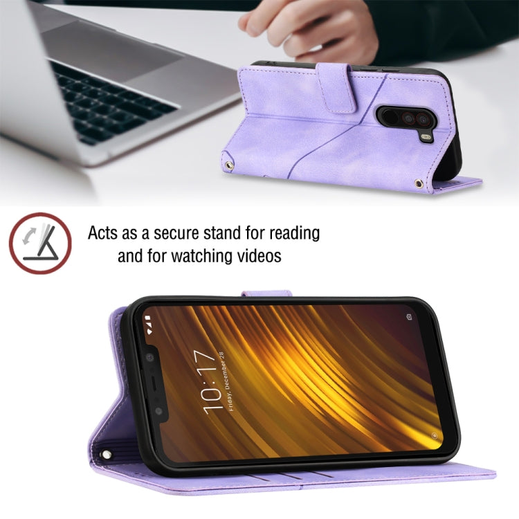 For Xiaomi Pocophone F1 Skin-feel Embossed Leather Phone Case