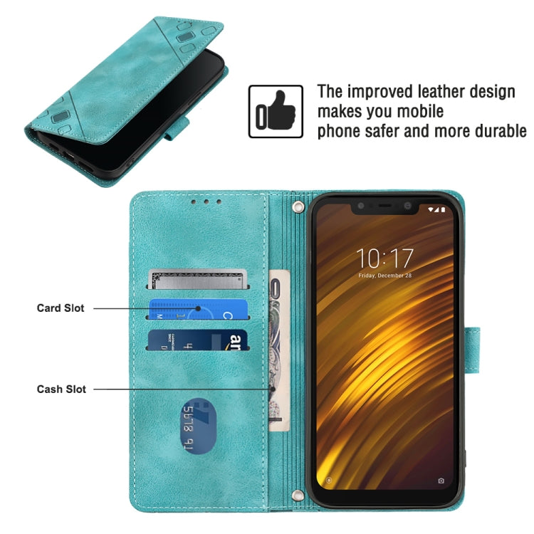 For Xiaomi Pocophone F1 Skin-feel Embossed Leather Phone Case