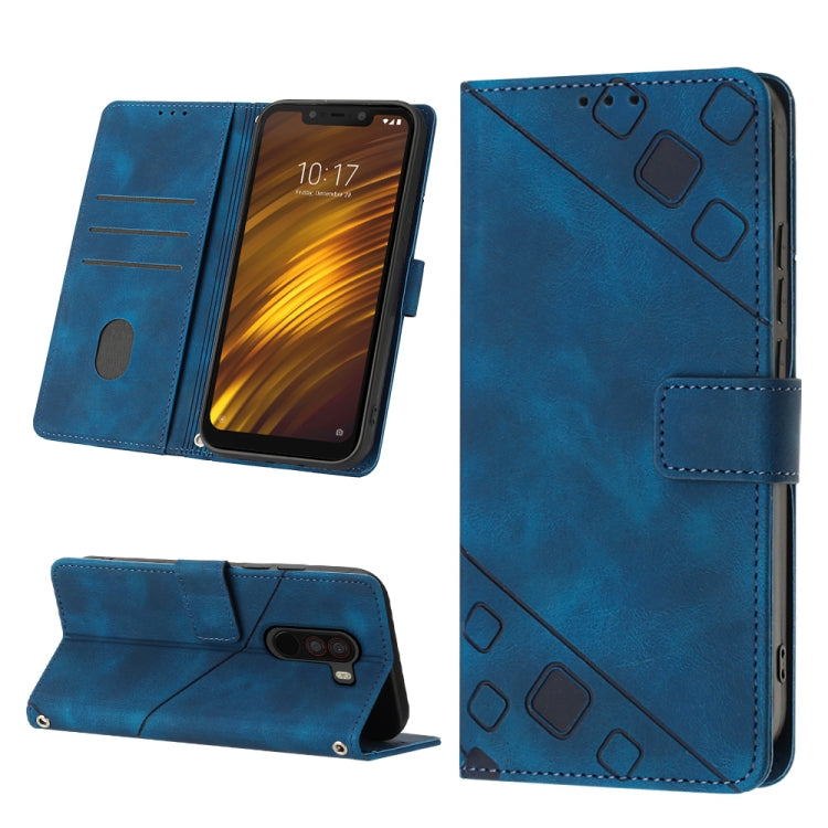 For Xiaomi Pocophone F1 Skin-feel Embossed Leather Phone Case