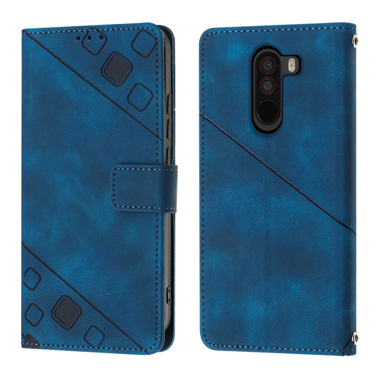For Xiaomi Pocophone F1 Skin-feel Embossed Leather Phone Case